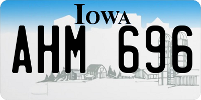 IA license plate AHM696