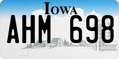 IA license plate AHM698