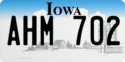 IA license plate AHM702