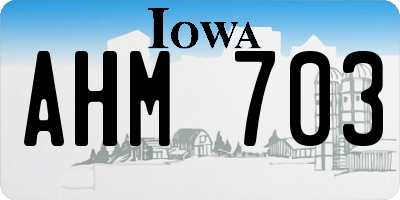 IA license plate AHM703