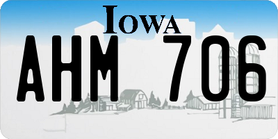 IA license plate AHM706