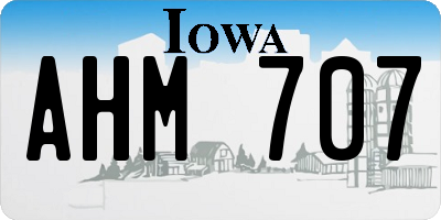 IA license plate AHM707