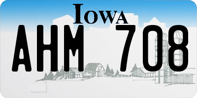 IA license plate AHM708