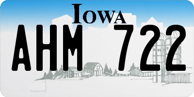 IA license plate AHM722