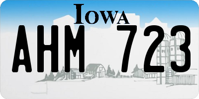 IA license plate AHM723