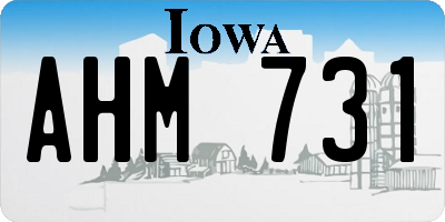IA license plate AHM731