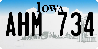 IA license plate AHM734