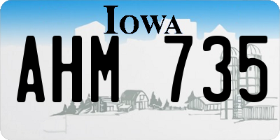 IA license plate AHM735