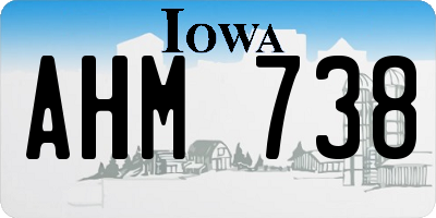 IA license plate AHM738