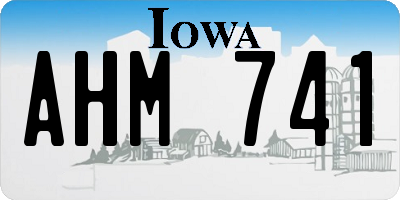 IA license plate AHM741