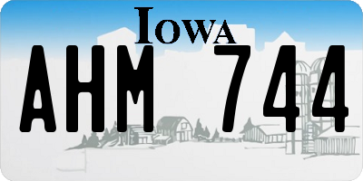 IA license plate AHM744