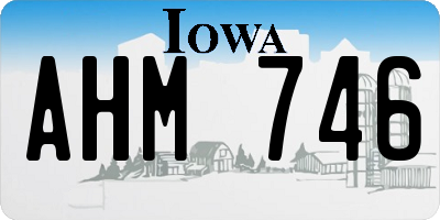 IA license plate AHM746