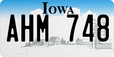 IA license plate AHM748