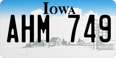IA license plate AHM749