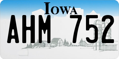 IA license plate AHM752