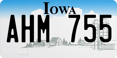 IA license plate AHM755
