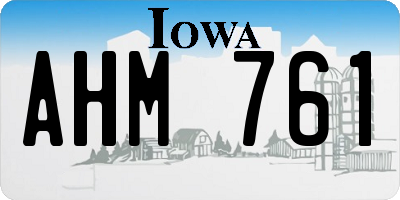 IA license plate AHM761