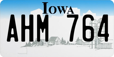 IA license plate AHM764