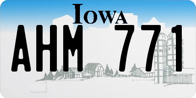 IA license plate AHM771