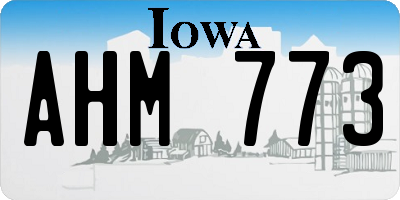 IA license plate AHM773