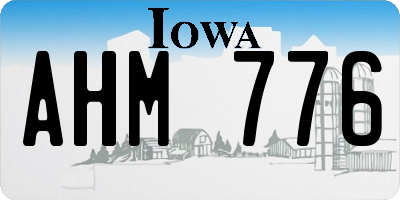 IA license plate AHM776