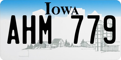 IA license plate AHM779