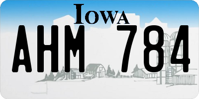 IA license plate AHM784