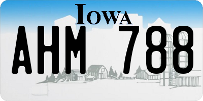 IA license plate AHM788