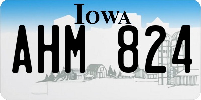 IA license plate AHM824
