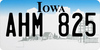 IA license plate AHM825
