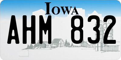 IA license plate AHM832