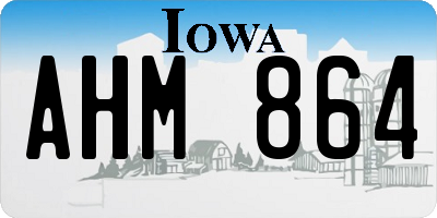 IA license plate AHM864