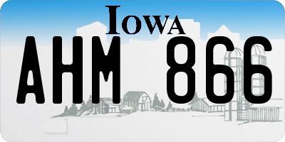 IA license plate AHM866