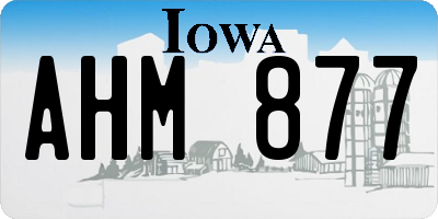 IA license plate AHM877