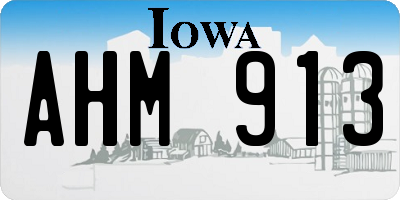 IA license plate AHM913
