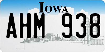 IA license plate AHM938