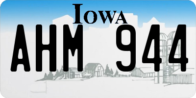 IA license plate AHM944