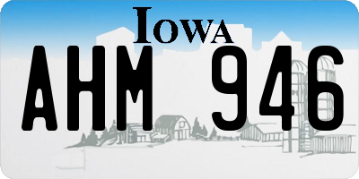 IA license plate AHM946