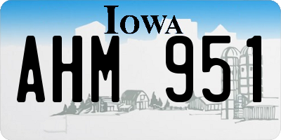 IA license plate AHM951