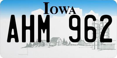 IA license plate AHM962