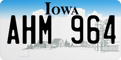 IA license plate AHM964