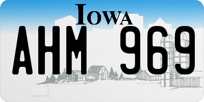 IA license plate AHM969