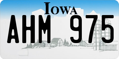 IA license plate AHM975