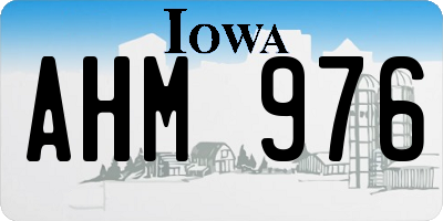 IA license plate AHM976