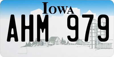 IA license plate AHM979