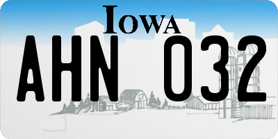 IA license plate AHN032