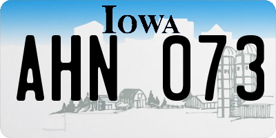 IA license plate AHN073