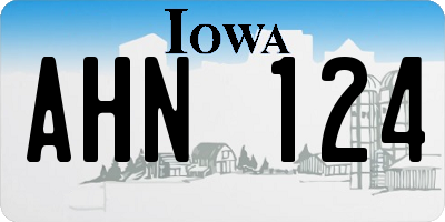 IA license plate AHN124