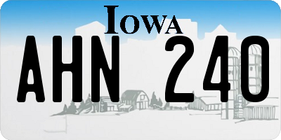 IA license plate AHN240