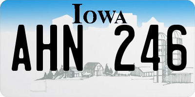 IA license plate AHN246